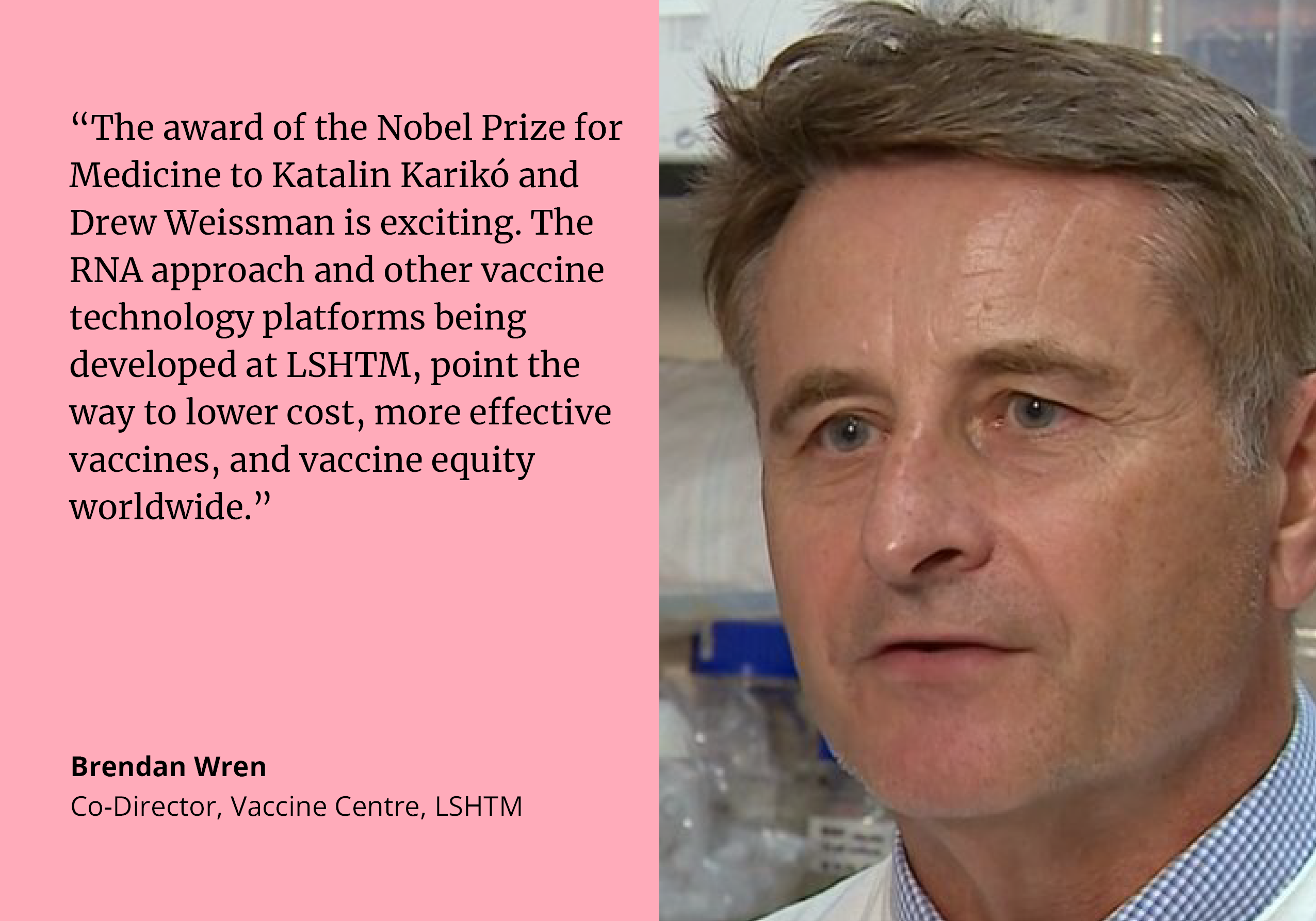 Nobel Prize awarded to scientists working on mRNA vaccines LSHTM